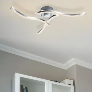 COSYLYTE Kenworth 3 Light Integrated LED  Wavy Ceiling Light