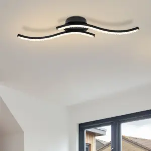 COSYLYTE Kenworth 2 Light Integrated LED  Wavy Ceiling Light