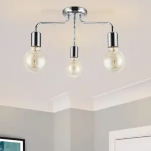 COSYLYTE Fraser 3 Light  Metal Ceiling Flush Light