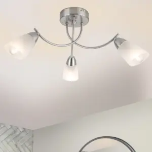 COSYLYTE Hallie Bathroom 3 Light  Glass Ceiling Light