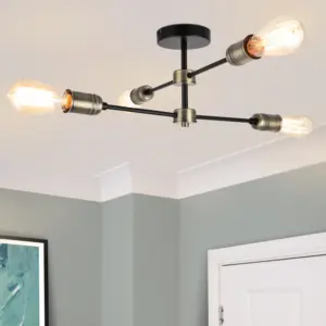 COSYLYTE Linton 4 Light  Brass Adjustable Ceiling Light
