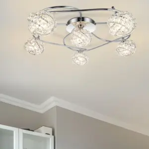 COSYLYTE Mirri 6 Light  Glass Beaded Shade Ceiling Light