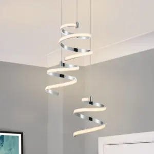 COSYLYTE Nyah 3 Light LED  Spiral Cluster Pendant Light