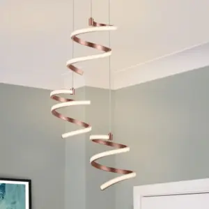 COSYLYTE Nyah 3 Light LED  Spiral Cluster Pendant Light
