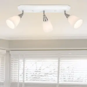 COSYLYTE Leverton 3 Light  Ribbed Glass Spotlight