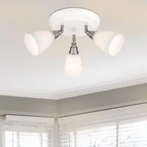 COSYLYTE Leverton 3 Light Ribbed Glass Spotlight