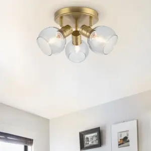 COSYLYTE Hilston 3 Light  Smoky Glass Spotlight